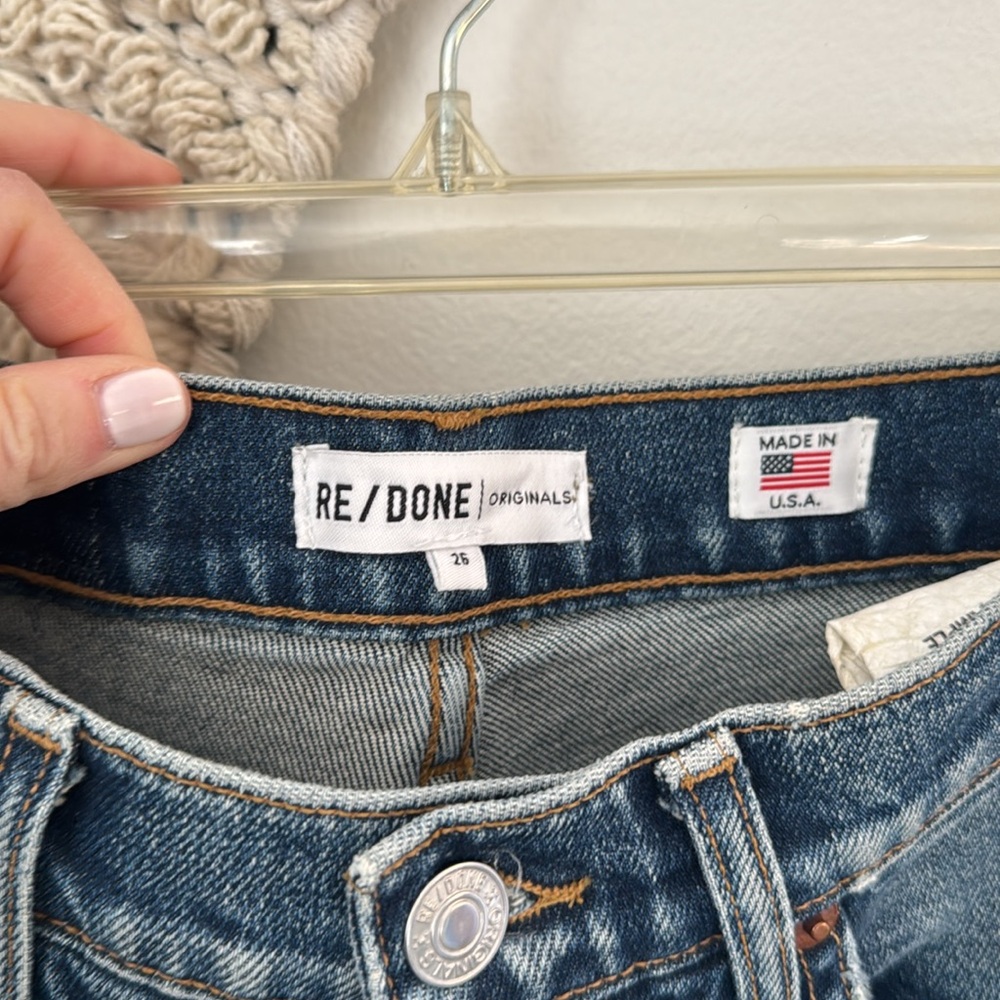 RE/DONE Distressed High Rise Jeans - Picture 2 of 8